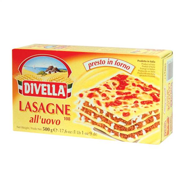 Divella Lasagne All Uovo N. 108 Gr. 500
