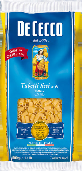 De Cecco Tubetti Lisci N  62 Gr.500