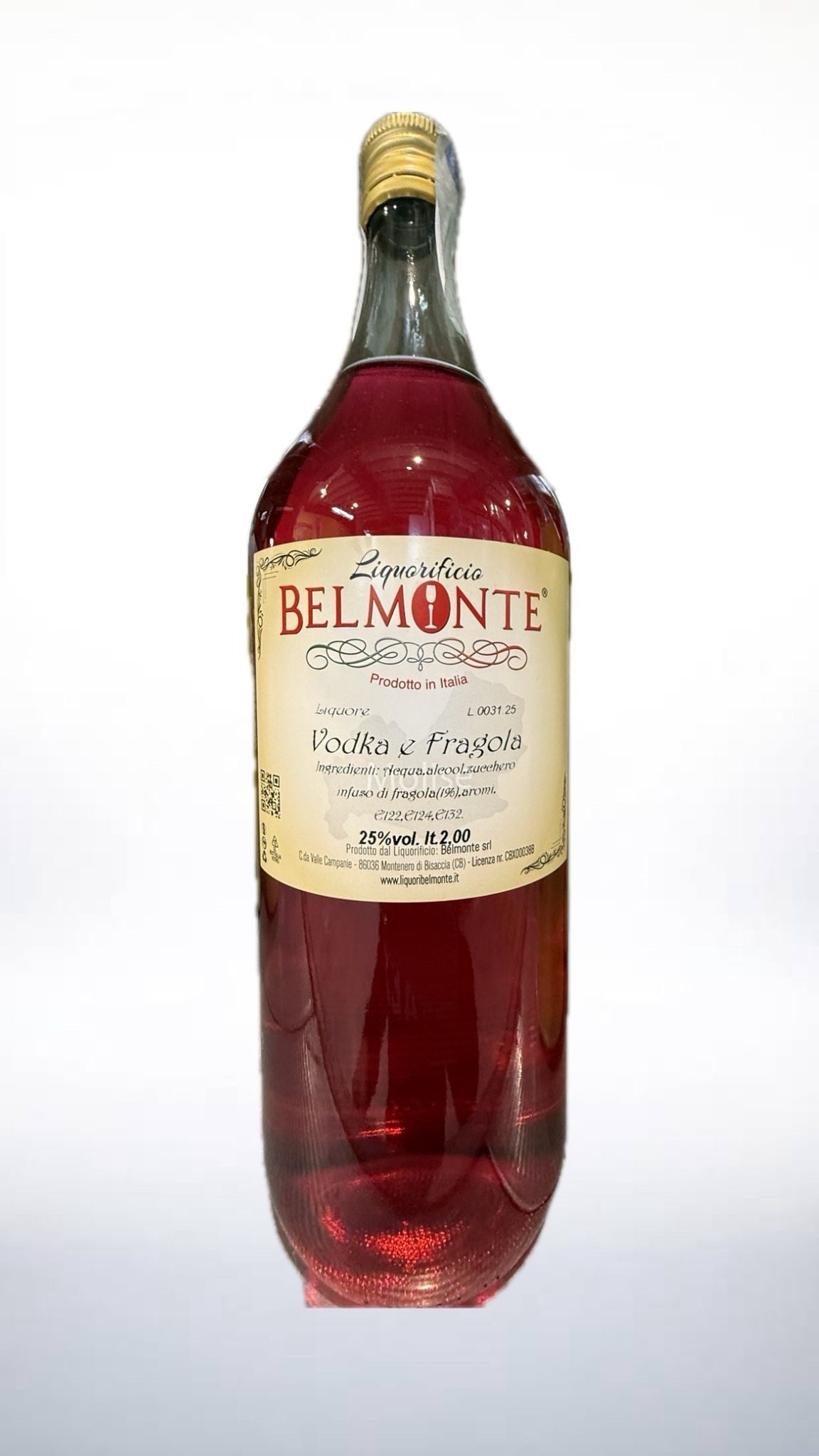 Belmonte Vodka   Fragola 25  Vol  Lt 2