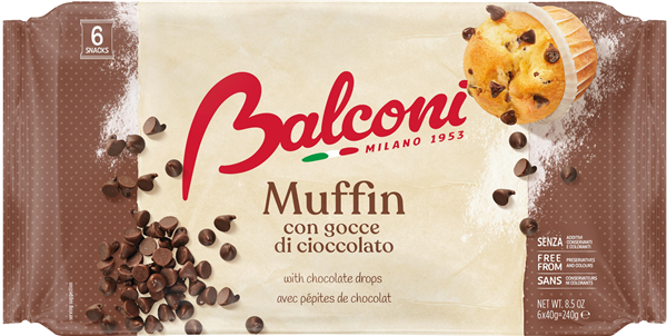 Balconi Muffin Con Gocce Di Cioccolato G