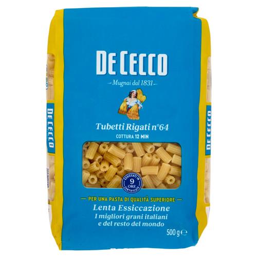 De Cecco Tubetti Rigati N. 64 Gr. 500