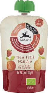 Alce Nero Purea Mela Pera Fragola Gr.100