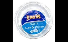 Imb Piatto Frutta Bianco Pz 25