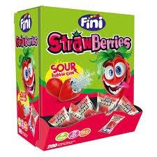 Fini Chicle Strawberries Bubble G.pz.200