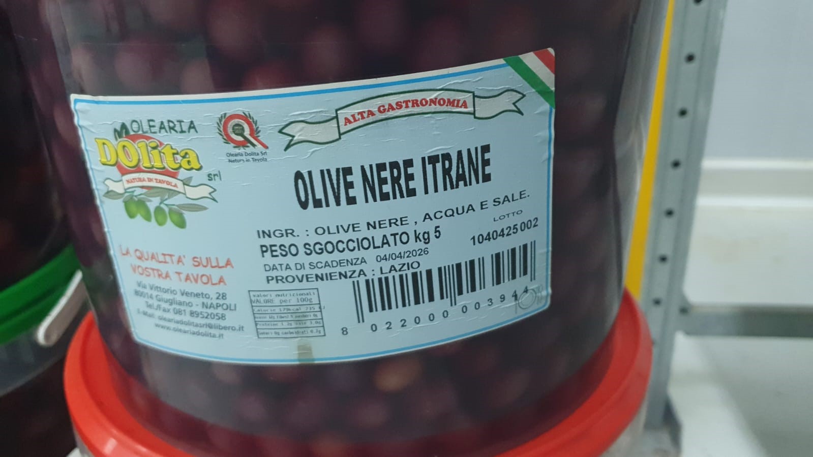 Dolita Olive Nere Gaeta Itrane Kg 5
