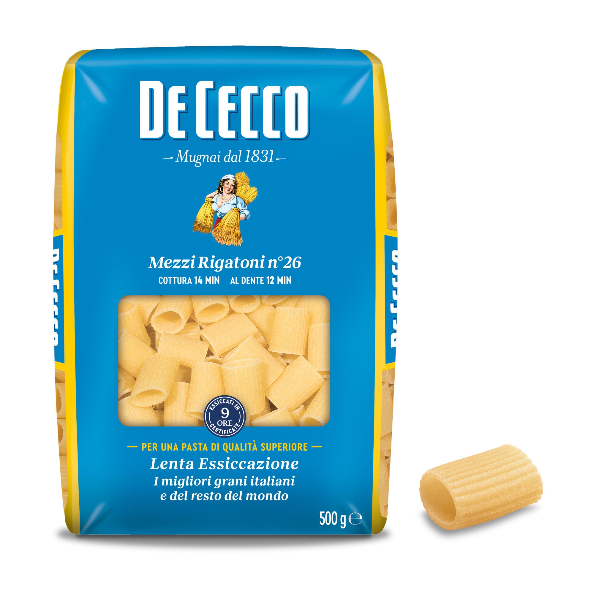 De Cecco  Mezzi Rigatoni N  26 Gr 500