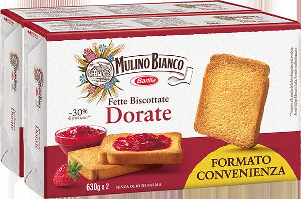 Mulino Bianco Fette Dorate Bipack Gr 630