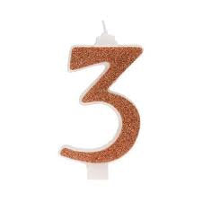 Candelina Glitter N  3 Cm 15