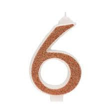 Candelina Glitter N  6 Cm 13
