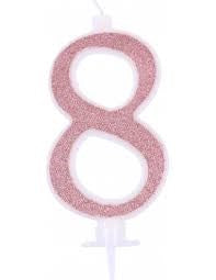 Candelina Glitter N  8 Cm 13
