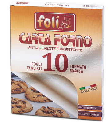 Foli Fogli Carta Forno X10 Mis 60x40