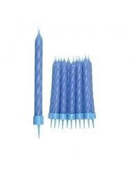 Candeline Spirale Slim Pz 12 Blu