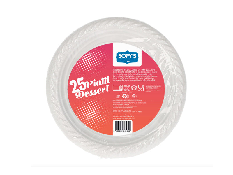 Sofy S Piatti Frutta Dessert 25 Pz