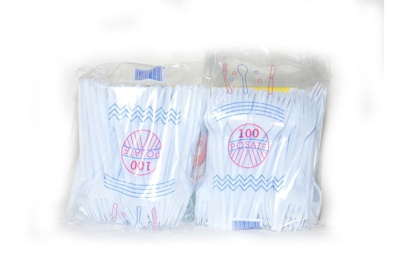 Fbm Forchette 100 Pz Bianche Plastica