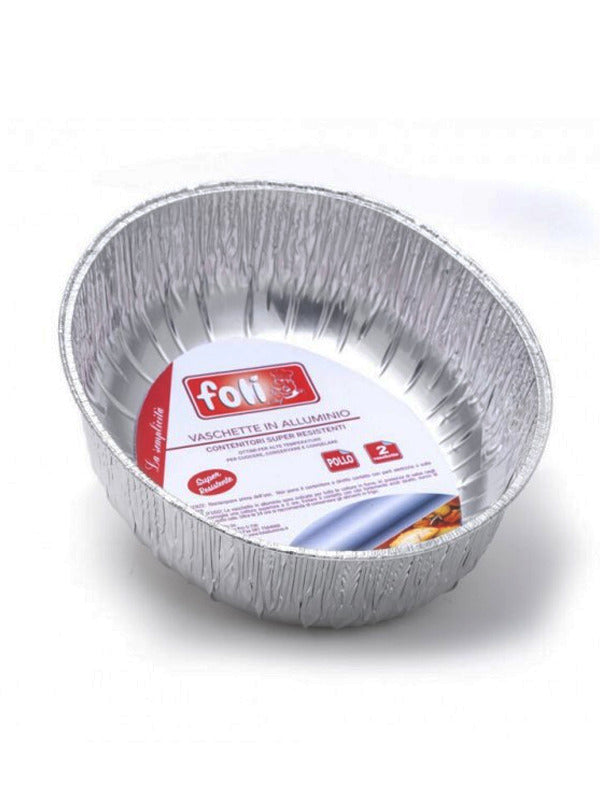 Foli Vaschetta Alluminio Pollo Pz 2