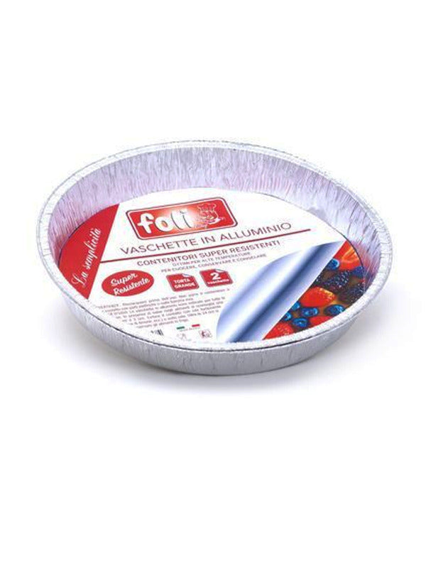 Foli Vaschetta Alluminio Torta Media Pz